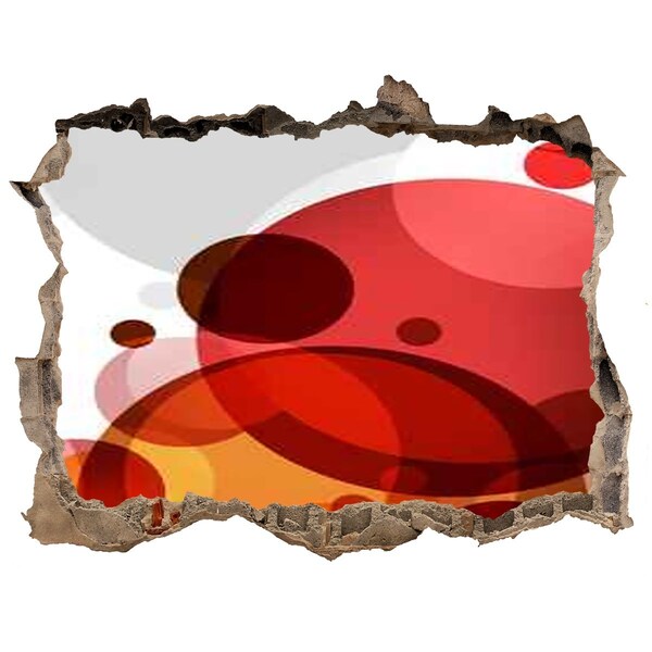 Sticker mural effet trou Des bulles colorées dans un trou dans le mur