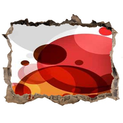 Sticker mural effet trou Des bulles colorées dans un trou dans le mur