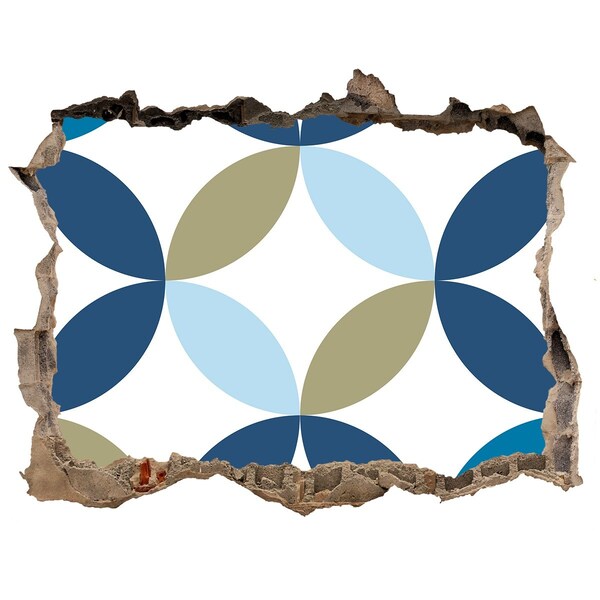 Autocollant à effet 3d trou Un motif moderne sur le fond du mur