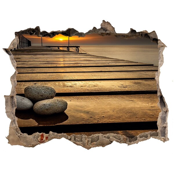 Autocollant mural trou Coucher de soleil sur la jetée