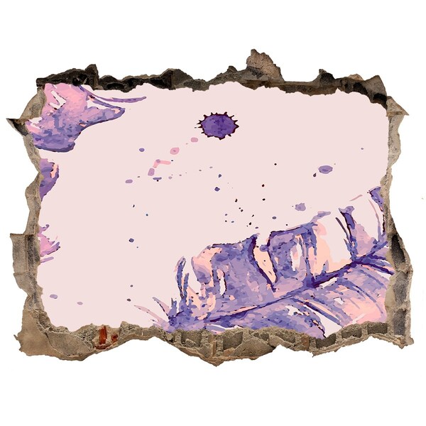 Autocollant à effet 3d trou Un paradis tropical derrière le mur