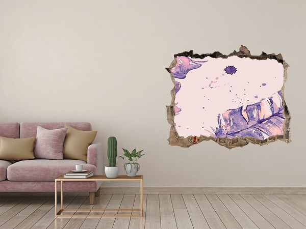 Autocollant à effet 3d trou Un paradis tropical derrière le mur