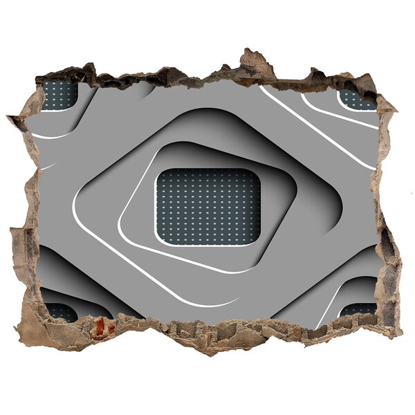 Autocollant mural trou Design moderne en béton