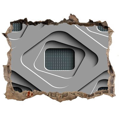 Autocollant mural trou Design moderne en béton