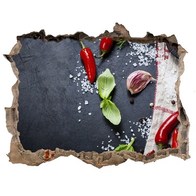 Autocollant mural trou Une cuisine pleine de saveurs