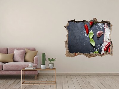 Autocollant mural trou Une cuisine pleine de saveurs