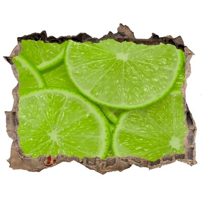 Sticker mural effet trou Paradis des Citrons