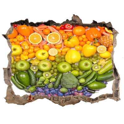 Sticker trou dans le mur Un petit paradis fruité caché dans un mur