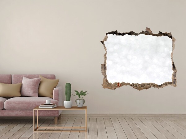 Sticker mural effet trou Mur brisé avec effet bokeh