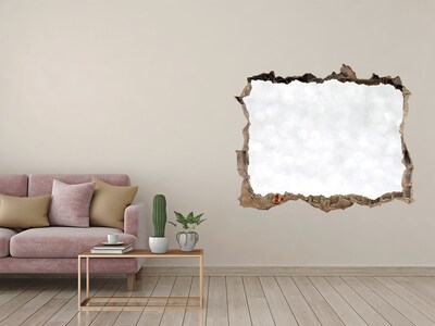 Sticker mural effet trou Mur brisé avec effet bokeh