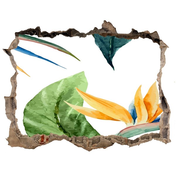 Autocollant mural trou Un paradis tropical derrière le mur