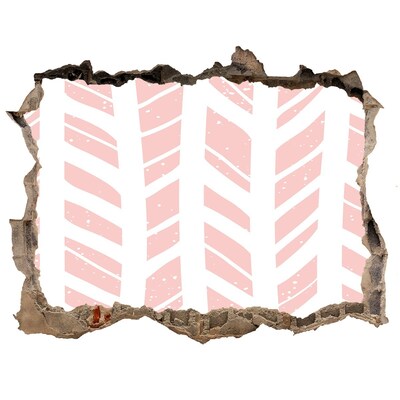 Autocollant mural trou Marques roses sur le béton