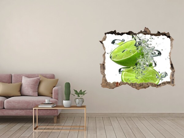 Autocollant mural trou Cocktail au citron rafraîchissant