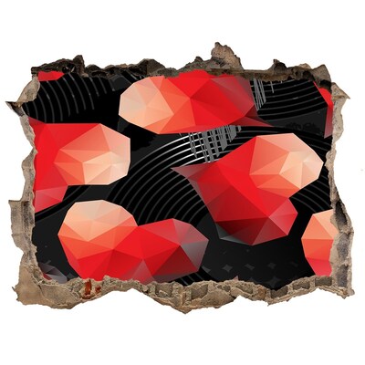 Sticker trou dans le mur Géométrie dans les déchets