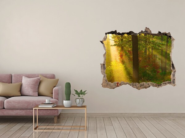 Sticker mural effet trou Paysages forestiers d'automne
