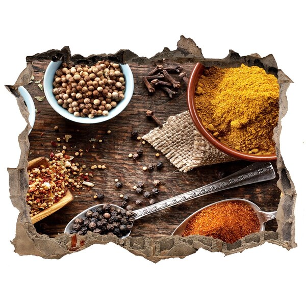 Sticker trou dans le mur épices de cuisine