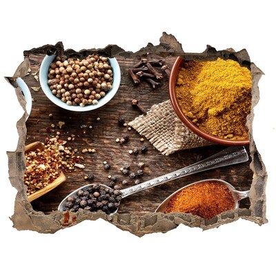 Sticker trou dans le mur épices de cuisine