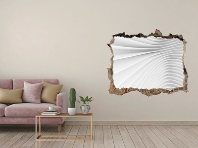 Sticker mural effet trou Lignes d'abstraction pierre