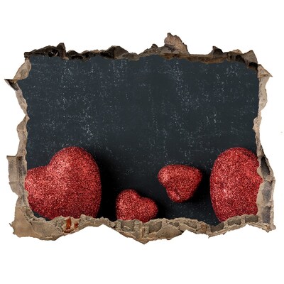 Autocollant à effet 3d trou Un cœur en ruines