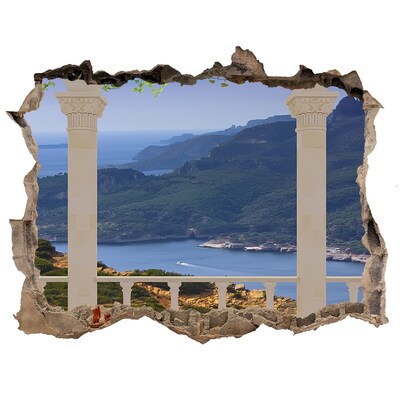 Sticker trou dans le mur Vue sur la baie pittoresque