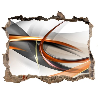 Sticker mural effet trou Fuite de couleur abstraite