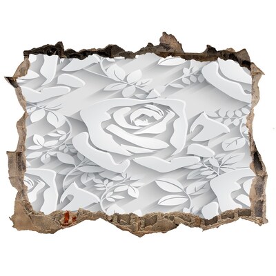 Sticker trou dans le mur Motif rose pierre