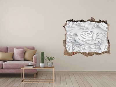 Sticker trou dans le mur Motif rose pierre