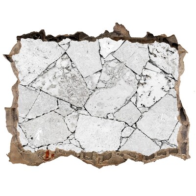 Autocollant mural trou Un mur endommagé avec des fissures