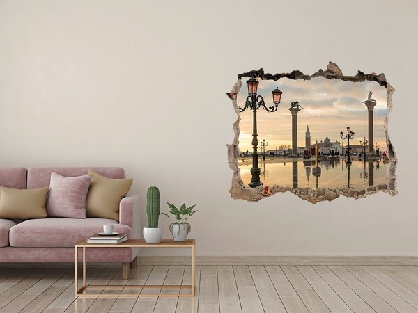 Sticker trou dans le mur Venise au lever du soleil