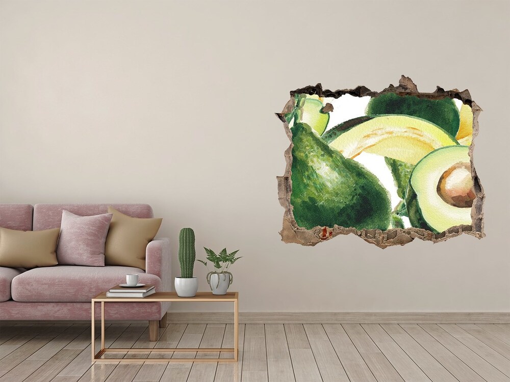 Sticker mural effet trou Un avocat pierre