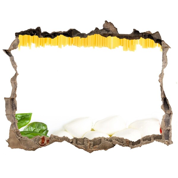 Autocollant à effet 3d trou Un festin italien dans un boui-boui.