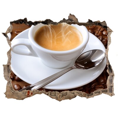 Sticker mural effet trou Café de style industriel