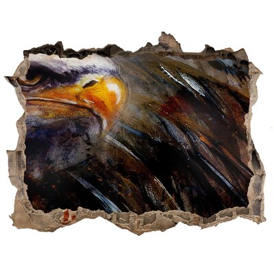 Sticker trou dans le mur Aigle dans un mur en ruine