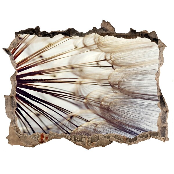 Sticker mural effet trou Un rêve floral en béton