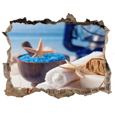 Sticker trou dans le mur Détendez-vous au spa en bord de mer