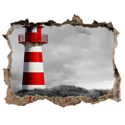 Autocollant à effet 3d trou Phare dans les nuages