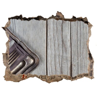 Sticker trou dans le mur Une charmante salle à manger de style rustique