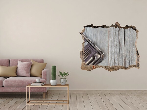 Sticker trou dans le mur Une charmante salle à manger de style rustique