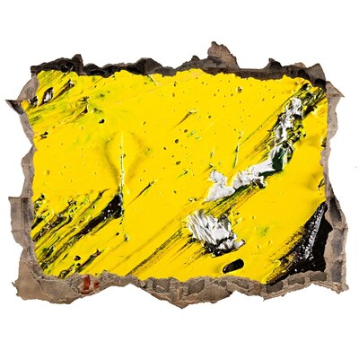 Autocollant à effet 3d trou Trou doré dans le béton