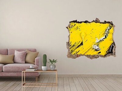 Autocollant à effet 3d trou Trou doré dans le béton