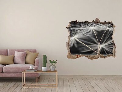 Sticker trou dans le mur Fleurs de pissenlit dans le béton