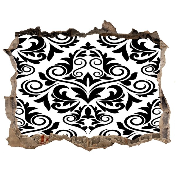 Autocollant mural trou Motif de style baroque