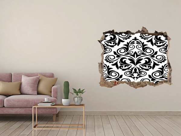 Autocollant mural trou Motif de style baroque