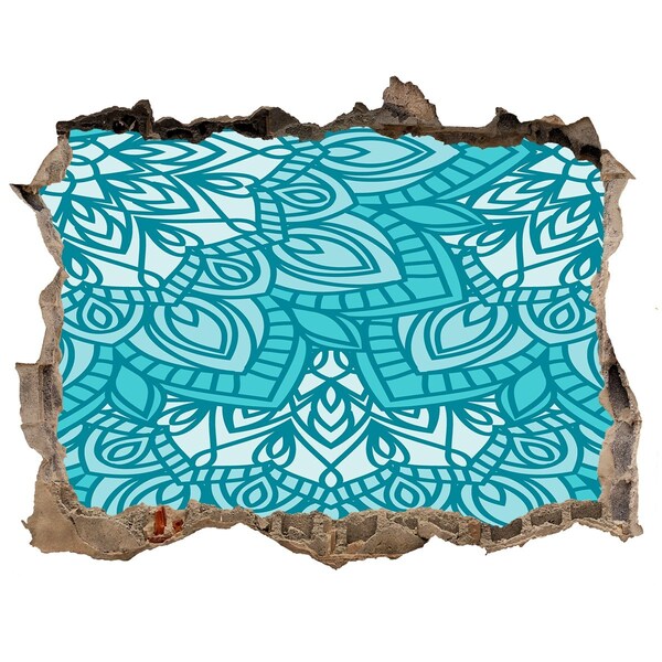 Autocollant mural trou Motif turquoise
