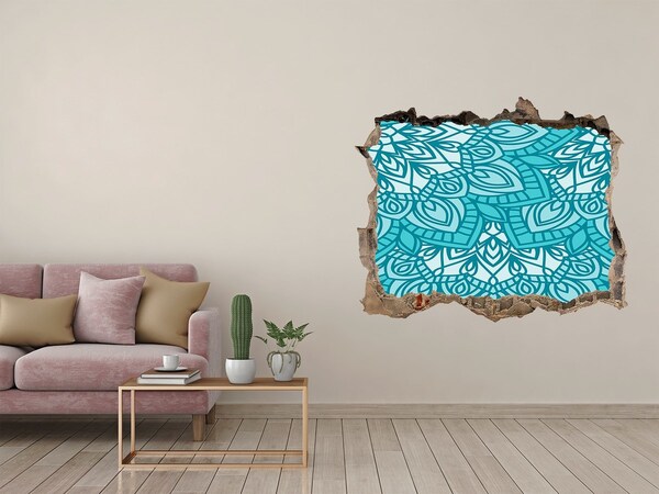 Autocollant mural trou Motif turquoise