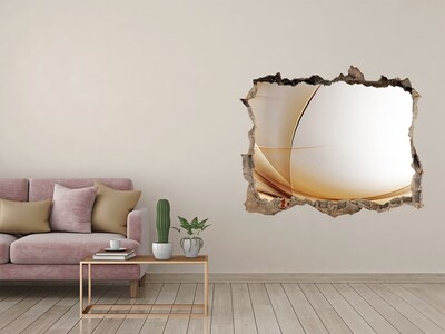 Sticker trou dans le mur espace abstrait derrière le mur