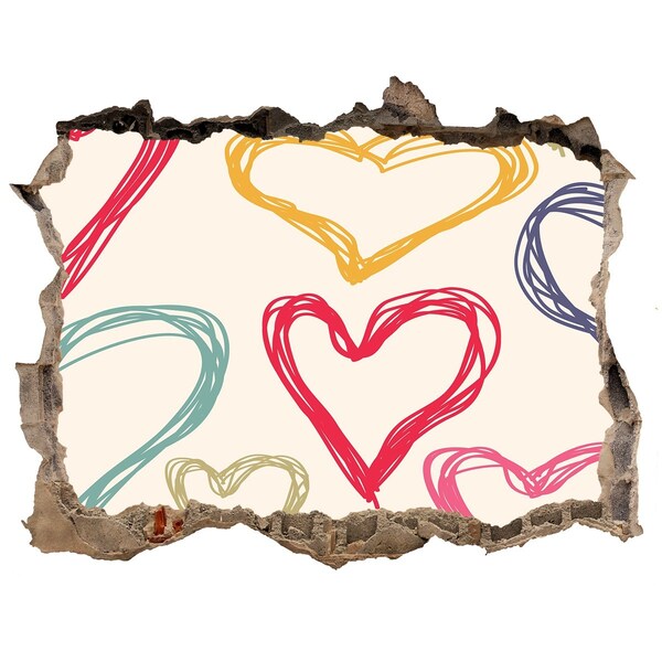 Sticker trou dans le mur Cœur sur le mur