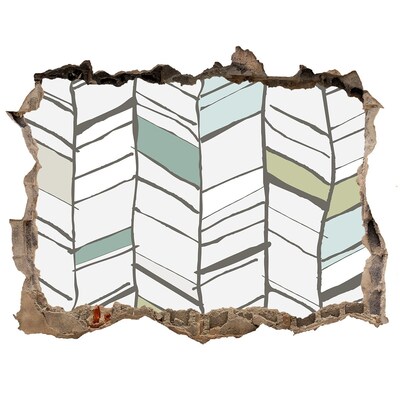 Sticker mural effet trou Intérieur de style scandinave