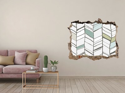 Sticker mural effet trou Intérieur de style scandinave