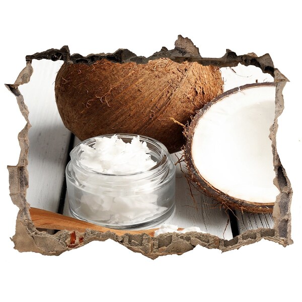 Sticker mural effet trou Délice à la noix de coco